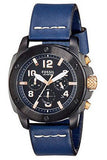  Shop Authentic Fossil Modern Machine Chronograph Black Dial Blue Leather Strap Watch for Men - FS5066 - Luxxuri