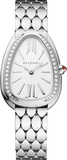  Shop Authentic Bvlgari Serpenti Seduttori Diamonds Silver Dial Silver Steel Strap Watch for Women - SERPENTI103361 - Luxxuri