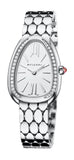  Shop Authentic Bvlgari Serpenti Seduttori Diamonds Silver Dial Silver Steel Strap Watch for Women - SERPENTI103361 - Luxxuri