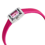  Shop Authentic Gucci G-Frame Square Fuchsia Mother of Pearl Dial Fuchsia Leather Strap Watch For Women - YA128533 - Luxxuri