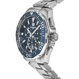  Shop Authentic Tag Heuer Aquaracer Blue Dial SIlver Steel Strap Watch for Men - CAY111B.BA0927 - Luxxuri
