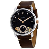  Shop Authentic Fossil The Commuter Twist Black Dial Brown Leather Strap Watch for Men -  ME1165 - Luxxuri