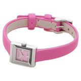  Shop Authentic Gucci G-Frame Square Fuchsia Mother of Pearl Dial Fuchsia Leather Strap Watch For Women - YA128533 - Luxxuri
