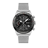  Shop Authentic Hugo Boss Pilot Edition Black Dial Silver Mesh Bracelet Watch for Men - 1513886 - Luxxuri
