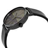  Shop Authentic Calvin Klein Boost Black Dial Black Leather Strap Watch for Men - K7Y214CL - Luxxuri