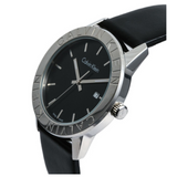  Shop Authentic Calvin Klein Steady Black Dial Black Leather Strap Watch for Women - K7Q211C1 - Luxxuri