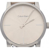  Shop Authentic Calvin Klein City White Dial White Leather Strap Watch for Women - K2G231XH - Luxxuri