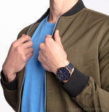  Shop Authentic Calvin Klein Even Blue Dial Blue Leather Strap Watch for Men - K7B214VN - Luxxuri