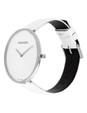  Shop Authentic Calvin Klein Full Moon White Dial White Leather Strap Watch for Women - K8Y231L6 - Luxxuri