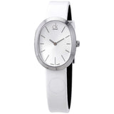  Shop Authentic Calvin Klein Incentive White Dial White Leather Strap Watch for Women - K3P231L6 - Luxxuri