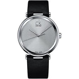  Shop Authentic Calvin Klein Sight Silver Dial Black Leather Strap Watch for Men - K1S21120 - Luxxuri