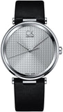  Shop Authentic Calvin Klein Sight Silver Dial Black Leather Strap Watch for Men - K1S21120 - Luxxuri