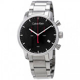  Shop Authentic Calvin Klein City Chronograph Black Dial Silver Steel Strap Watch for Men - K2G27141 - Luxxuri