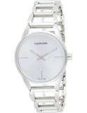  Shop Authentic Calvin Klein Stately White Dial Silver Steel Strap Watch for Women - K3G23126 - Luxxuri