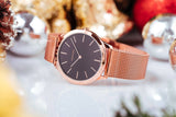  Shop Authentic Calvin Klein Minimal Black Dial Rose Gold Mesh Bracelet Watch for Men - K3M2162Y - Luxxuri