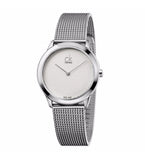  Shop Authentic Calvin Klein Minimal White Dial Silver Mesh Bracelet Watch for Women - K3M2212Y - Luxxuri