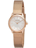  Shop Authentic Calvin Klein Minimal White Dial Rose Gold Mesh Bracelet Watch for Women - K3M23626 - Luxxuri
