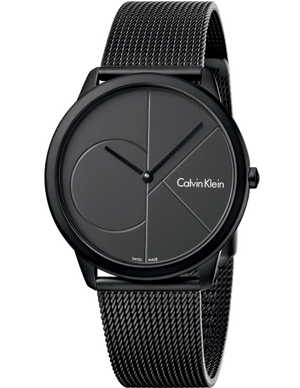  Shop Authentic Calvin Klein Minimal Black Dial Black Mesh Bracelet Watch for Men - K3M514B1 - Luxxuri