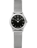  Shop Authentic Calvin Klein Minimal Black Dial Silver Mesh Bracelet Watch for Women - K3M53151 - Luxxuri