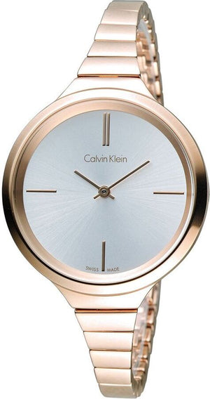  Shop Authentic Calvin Klein Lively White Dial Rose Gold Steel Strap Watch for Women - K4U23626 - Luxxuri