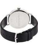  Shop Authentic Calvin Klein Even White Dial Black Leather Strap Watch for Women - K7B211C6 - Luxxuri