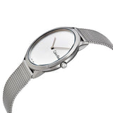  Shop Authentic Calvin Klein Minimal Silver Dial Silver Mesh Bracelet Watch for Men - K3M211Y6 - Luxxuri