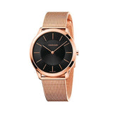  Shop Authentic Calvin Klein Minimal Black Dial Rose Gold Mesh Bracelet Watch for Men - K3M2162Y - Luxxuri