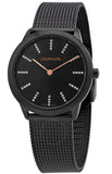  Shop Authentic Calvin Klein Minimal Diamonds Black Dial Black Mesh Bracelet Watch for Women - K3M22X2X - Luxxuri