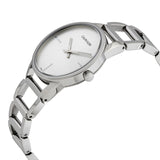  Shop Authentic Calvin Klein Stately White Dial Silver Steel Strap Watch for Women - K3G23126 - Luxxuri