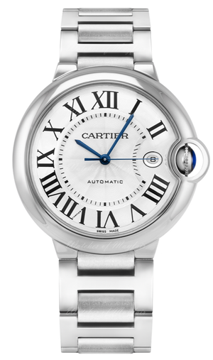  Shop Authentic Cartier Ballon Bleu De Cartier Silver Dial Silver Steel Strap Watch for Men - WSBB0049 - Luxxuri
