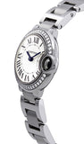  Shop Authentic Cartier Ballon Bleu De Cartier Diamonds White Dial Silver Steel Strap Watch for Women - W4BB0015 - Luxxuri