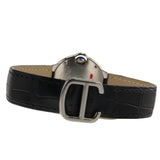  Shop Authentic Cartier Ballon Bleu Silver Dial Black Leather Strap Watch for Women - W69018Z4 - Luxxuri