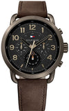  Shop Authentic Tommy Hilfiger Briggs Chronograph Black Dial Brown Leather Strap Watch for Men - 1791425 - Luxxuri