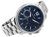  Shop Authentic Tommy Hilfiger London Chronograph Quartz Blue Dial Silver Steel Strap Watch for Men - 1791534 - Luxxuri
