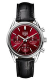  Shop Authentic Tag Heuer Carrera Automatic Chronograph Red Dial Black Leather Strap Watch for Men - CBK221G.FC6479 - Luxxuri