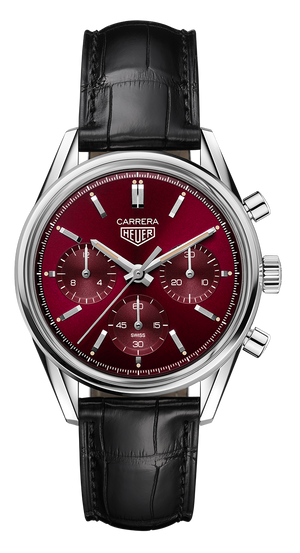  Shop Authentic Tag Heuer Carrera Automatic Chronograph Red Dial Black Leather Strap Watch for Men - CBK221G.FC6479 - Luxxuri