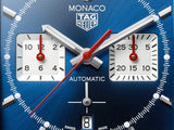  Shop Authentic Tag Heuer Monaco Automatic Chronograph Blue Dial Blue Leather Strap Watch for Men - CBL2111.FC6453 - Luxxuri