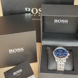  Shop Authentic Hugo Boss Jet Blue Dial Silver Steel Strap Watch for Men - 1513384 - Luxxuri