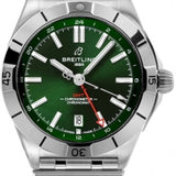  Shop Authentic Breitling Chronomat GMT 40 Green Dial Silver Steel Strap Watch for Men - A32398101L1A1 - Luxxuri