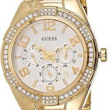  Shop Authentic Guess Luna Diamonds White Dial Gold Steel Strap Watch for Women - W0729L2 - Luxxuri