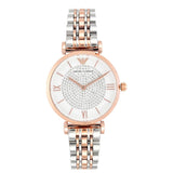  Shop Authentic Emporio Armani Gianni T Bar White Dial Two Tone Steel Strap Watch For Women - AR1926 - Luxxuri