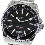  Shop Authentic Gucci Dive Quartz Black Dial Silver Steel Strap Watch For Men - YA136301 - Luxxuri