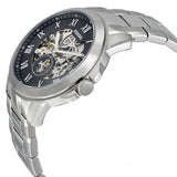  Shop Authentic Fossil Grant Skeleton Black Dial Silver Steel Strap Watch for Men - ME3055 - Luxxuri