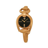  Shop Authentic Gucci Horsebit Collection Black Dial Rose Gold Steel Strap Watch For Women - YA139507 - Luxxuri