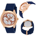  Shop Authentic Guess G Twist White Dial Blue Silicone Strap Watch For Women - W0911L6 - Luxxuri