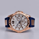  Shop Authentic Guess Interpid White & Rose Gold Dial Blue Silicone Strap Watch For Women - W0325L8 - Luxxuri