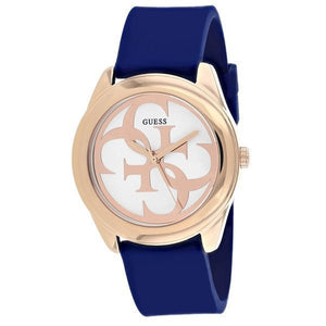  Shop Authentic Guess G Twist White Dial Blue Silicone Strap Watch For Women - W0911L6 - Luxxuri