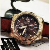  Shop Authentic Fossil Bronson Chronograph Brown Dial Brown Leather Strap Watch for Men - FS5857 - Luxxuri
