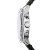  Shop Authentic Fossil Wakefield Chronograph Blue Dial Black Leather Strap Watch for Women - CH2945 - Luxxuri