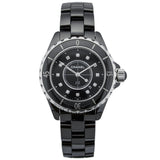  Shop Authentic Chanel J12 Quartz Diamonds Black Dial Black Steel Strap Watch for Women - J12 H1625 - Luxxuri